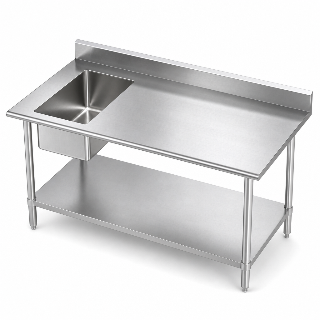 16-Gauge 304 Stainless Steel Top