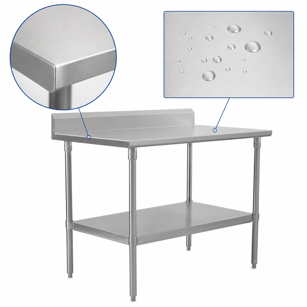 16-Gauge Stainless Steel Top