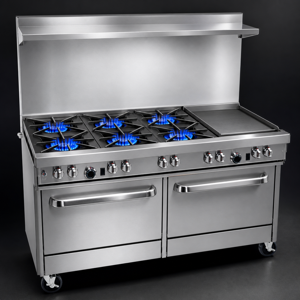 Six Open Burners