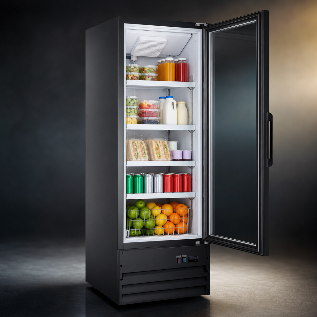 High-Visibility Hinged Glass Door