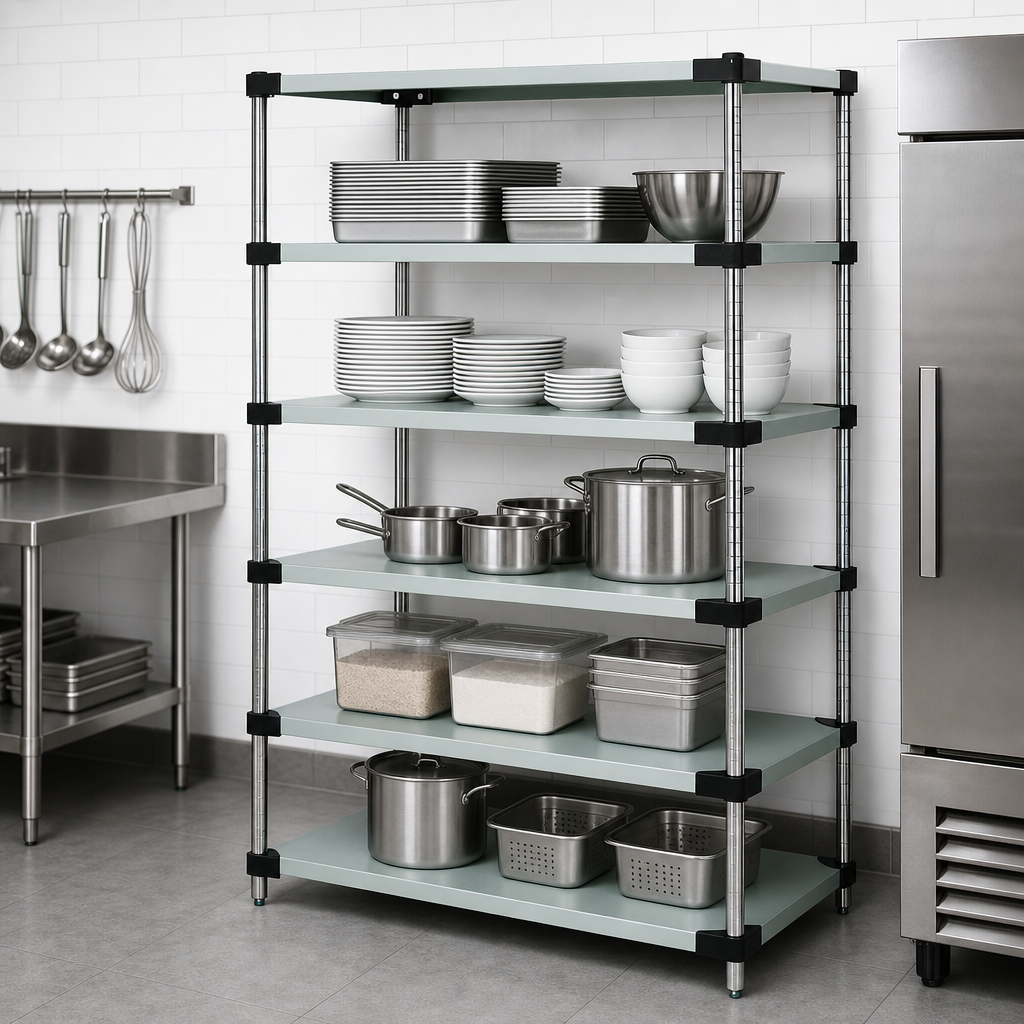 Five Solid Shelves Included
