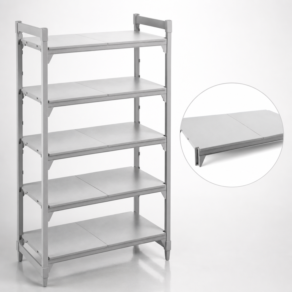 Five Solid Shelf Plates
