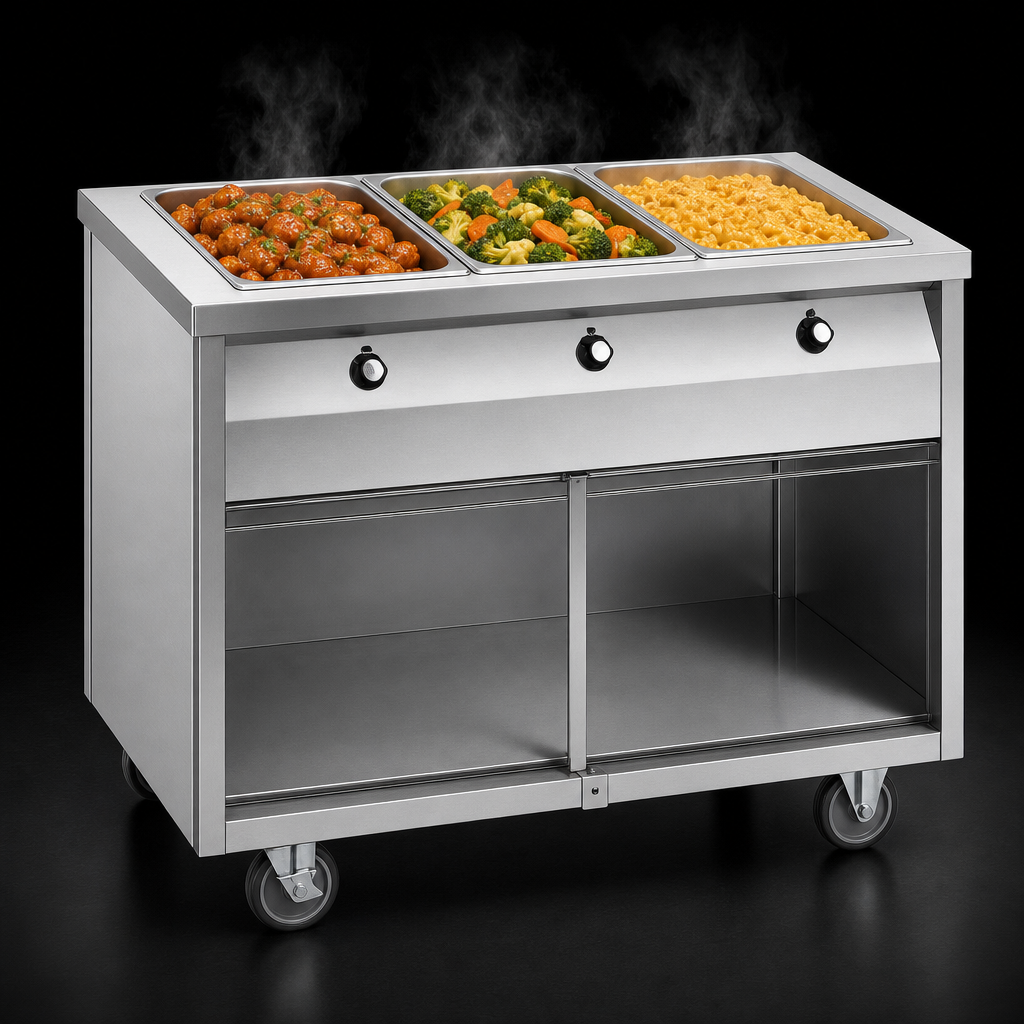 Three Sealed Hot Food Wells
