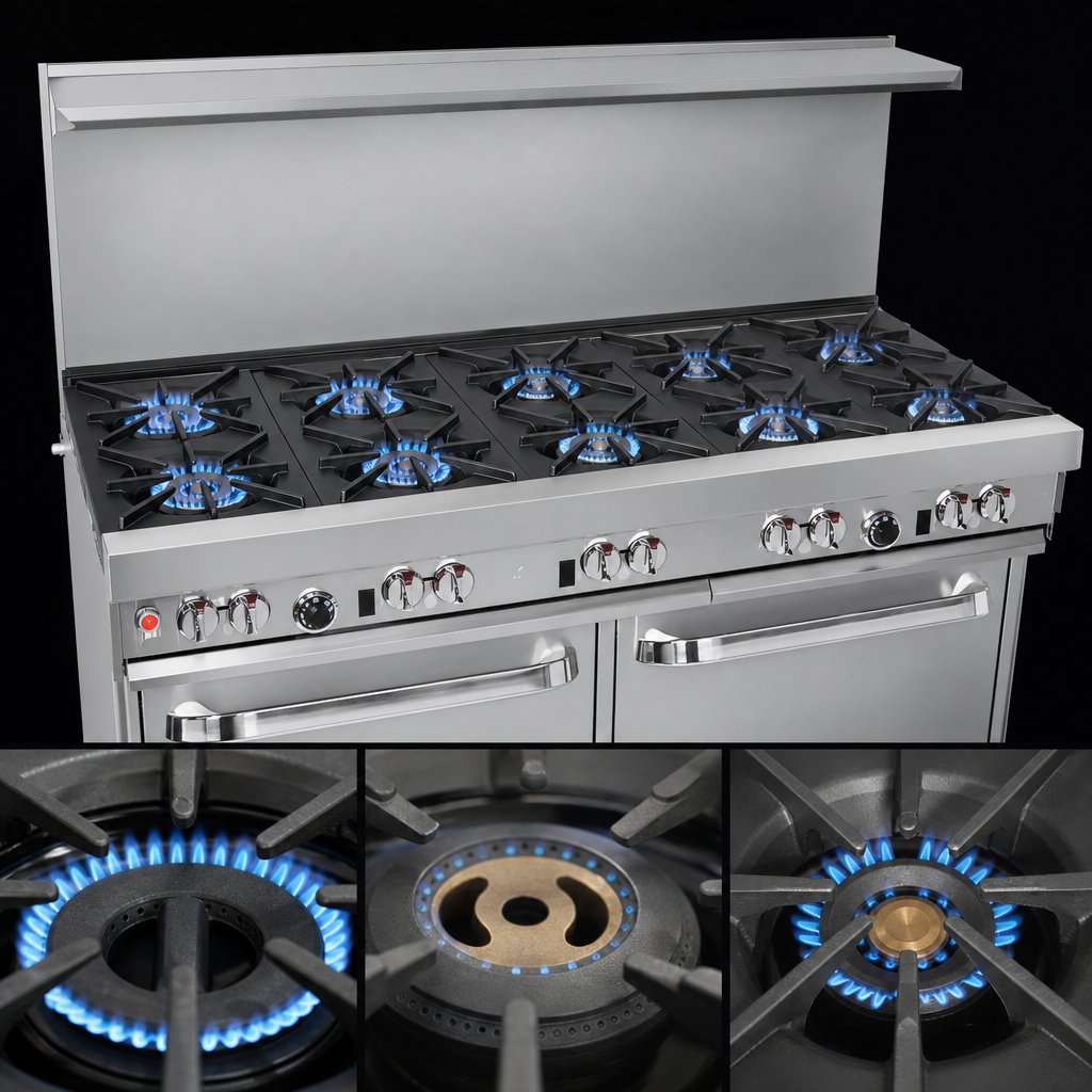 Eight Open Burners