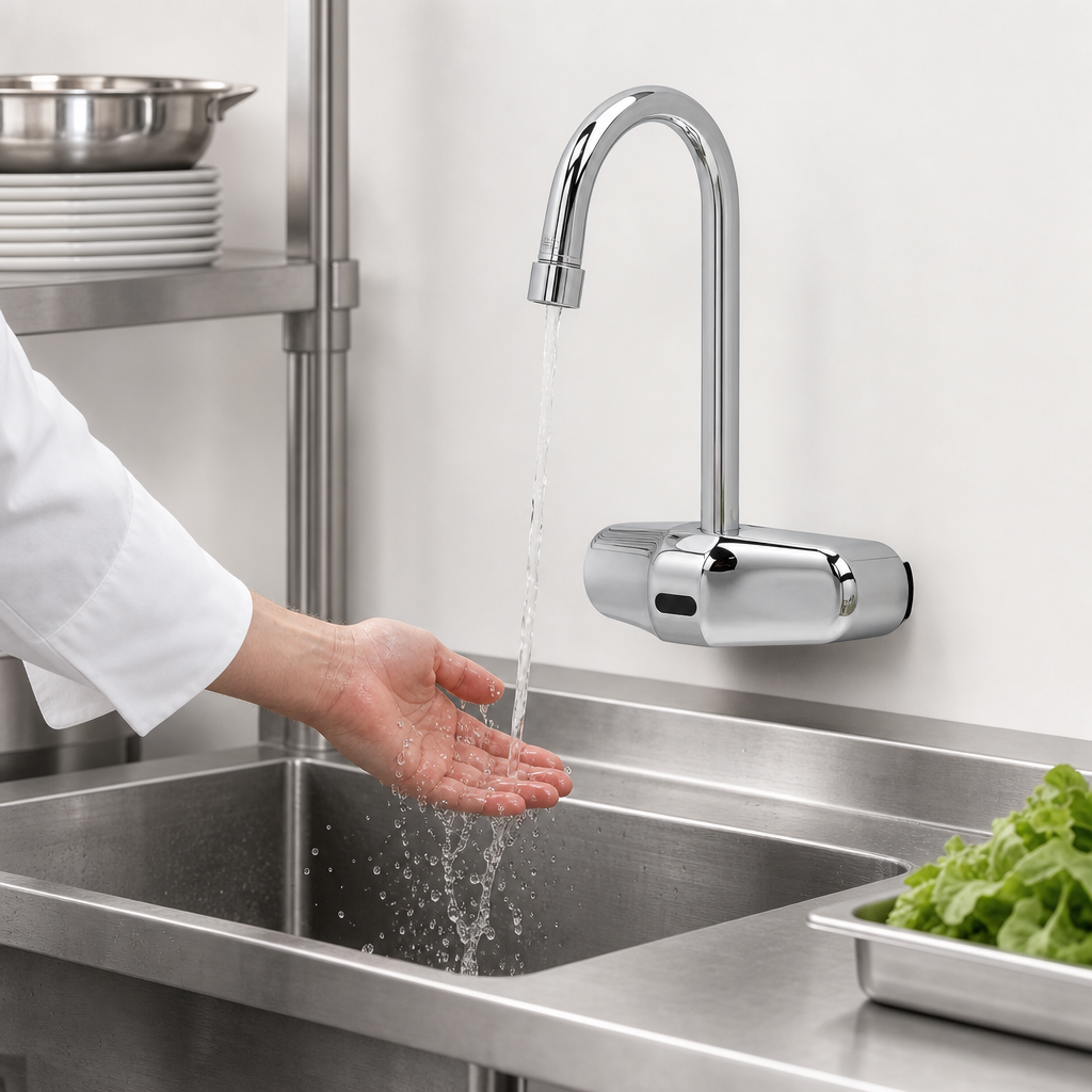 Wall-Mount Electronic Sensor Faucet