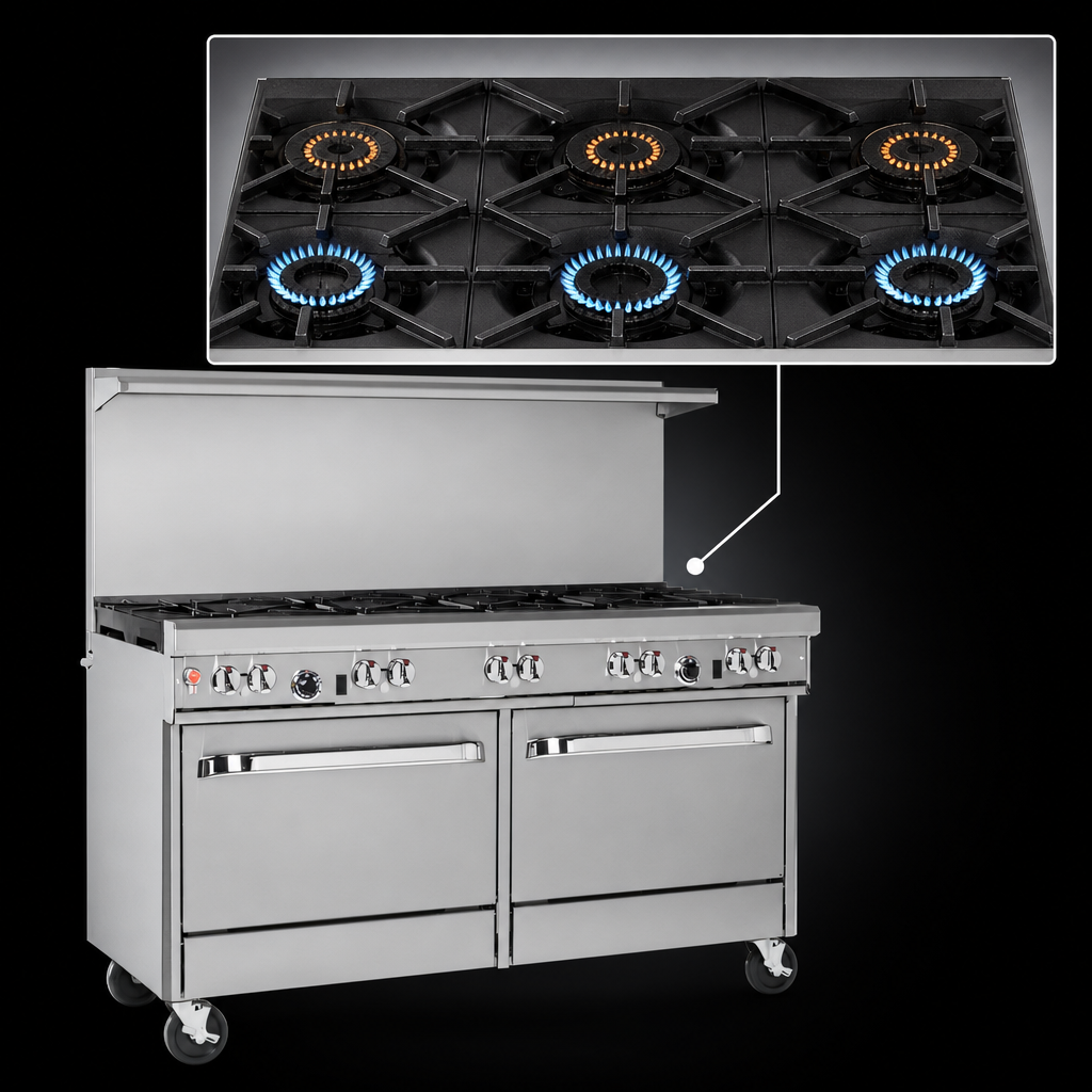 Five-Burner Open-Top Configuration