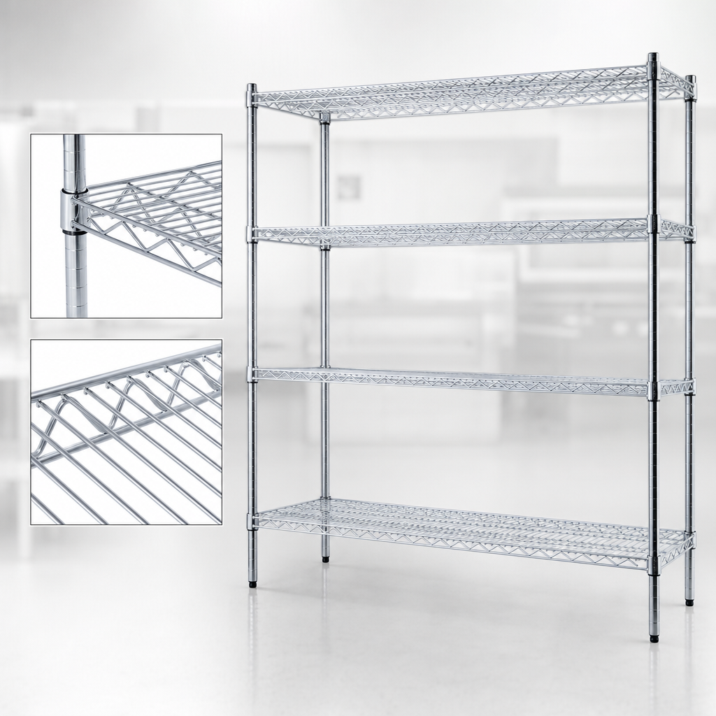 Patented QuadTruss Wire Shelves