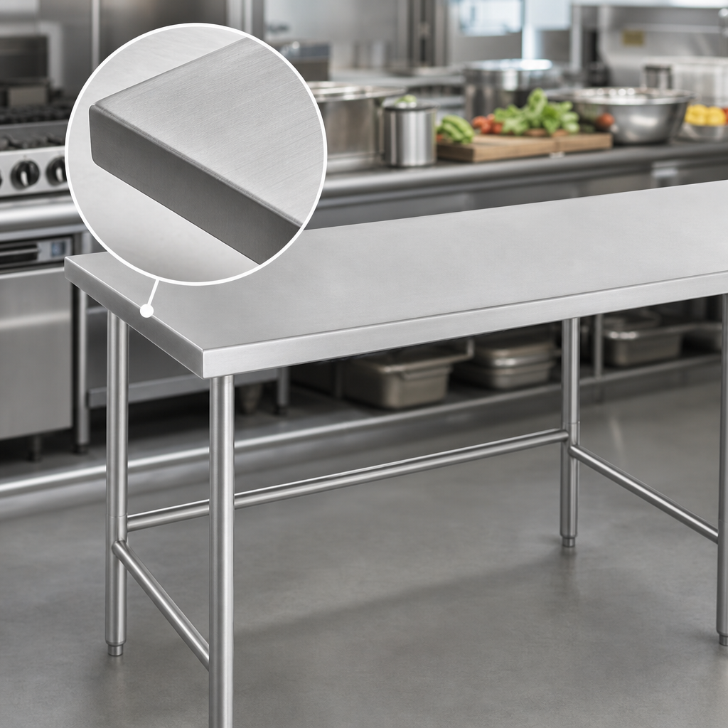 14-Gauge 304 Stainless Steel Top