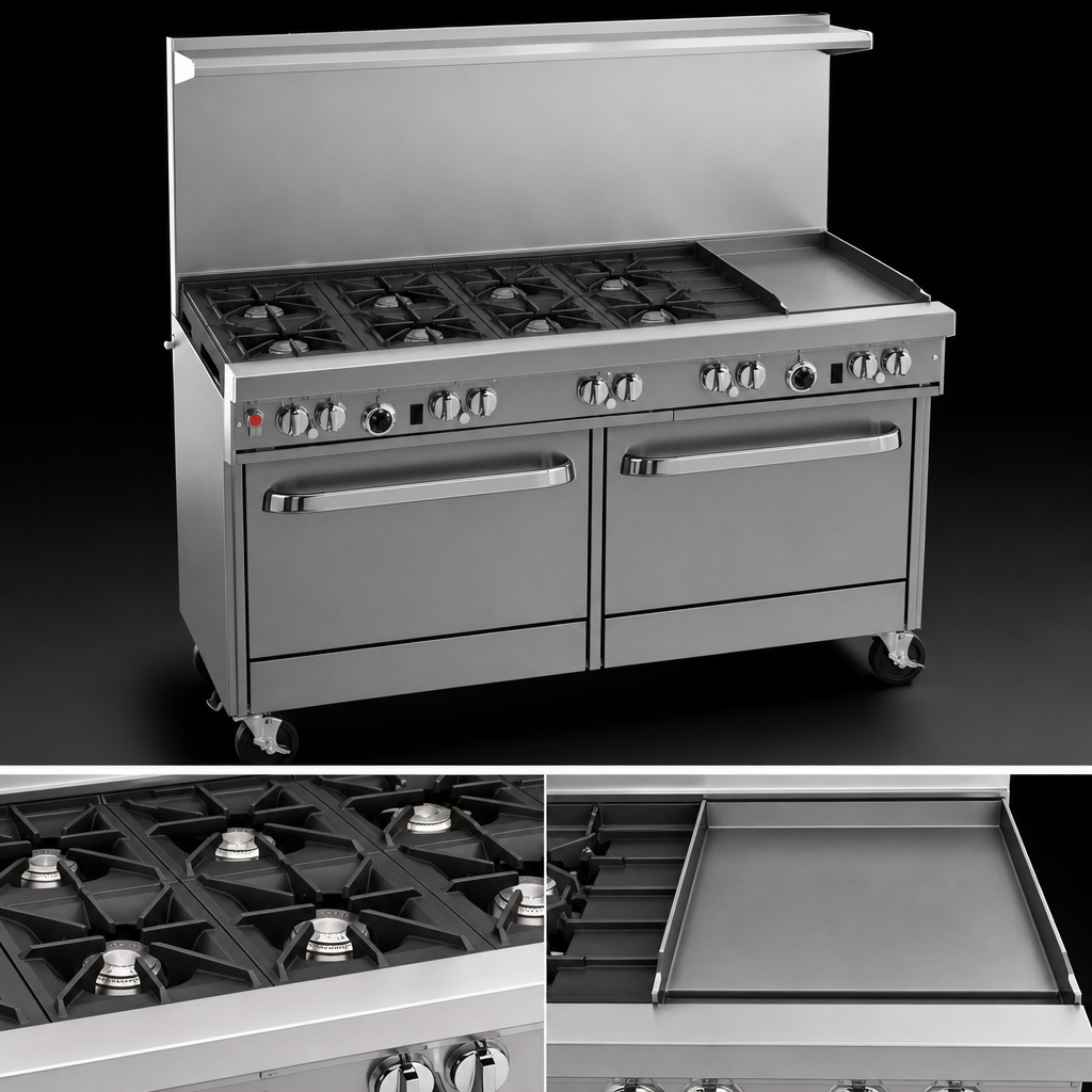 Six-Burner Top with Griddle