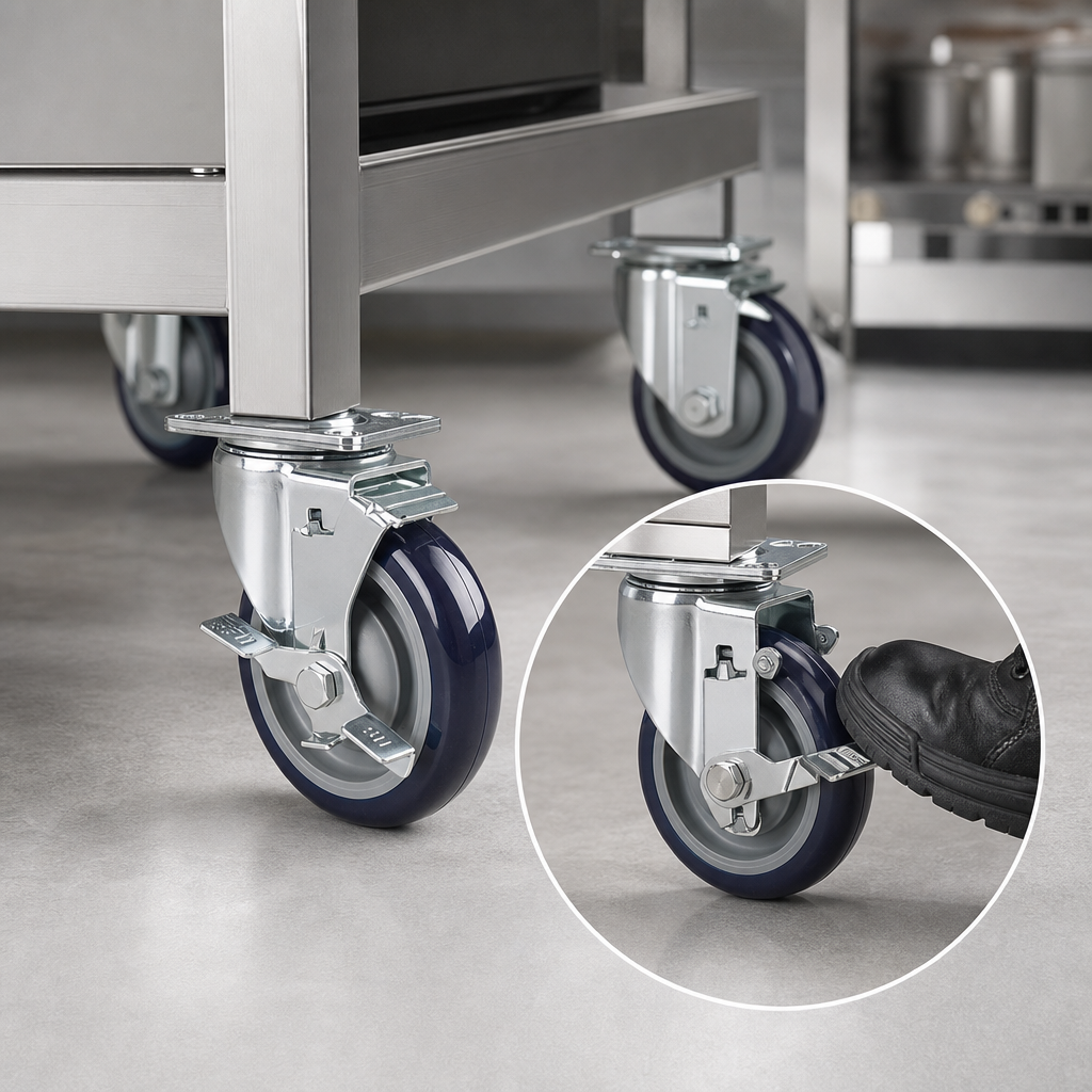 Brake-Equipped Casters
