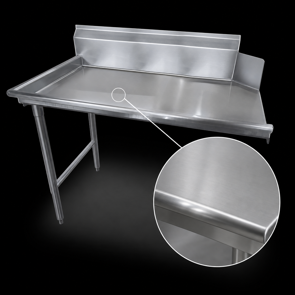 16-Gauge 304 Stainless Steel Top