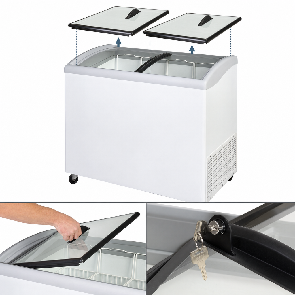 Two Removable Glass Lids