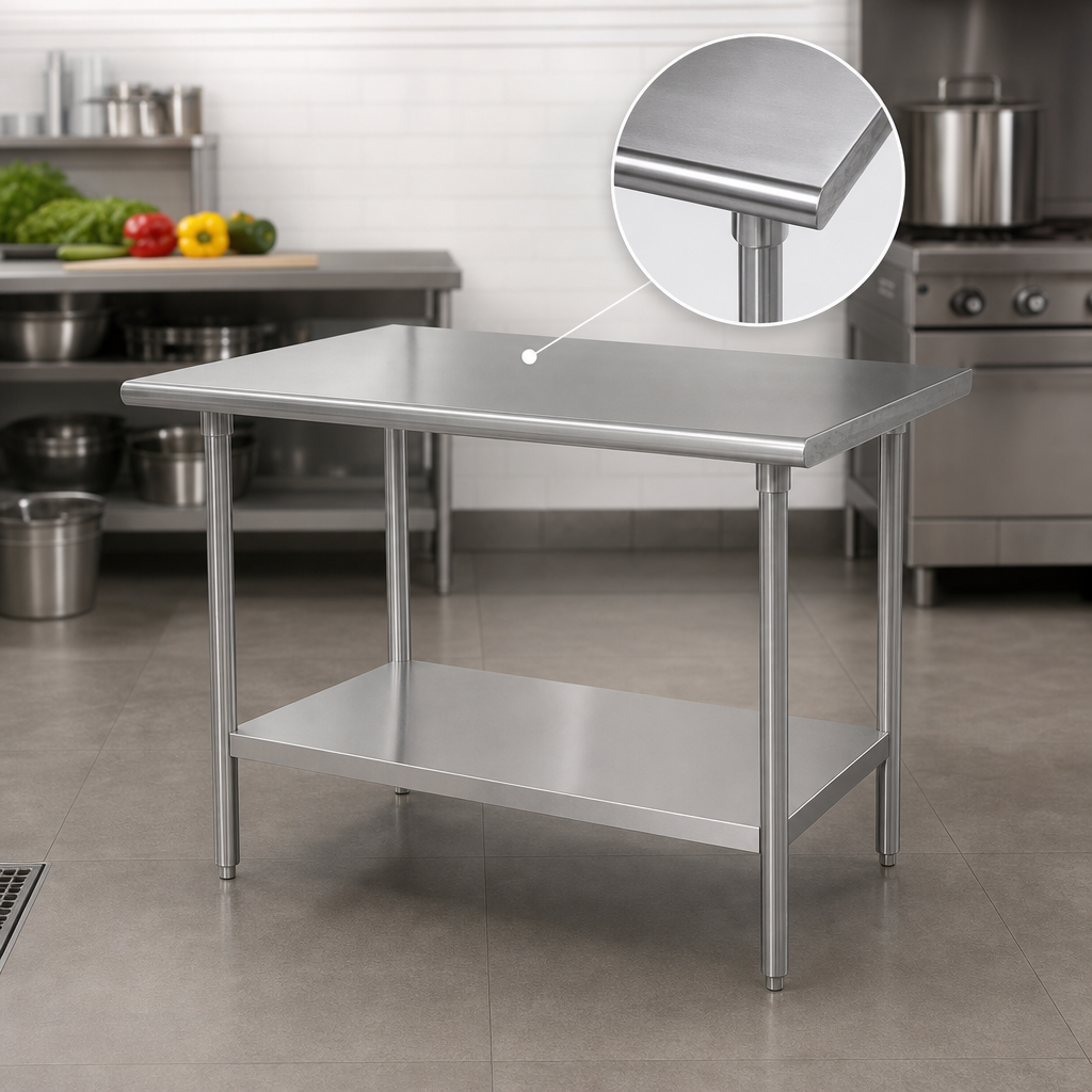 16-Gauge 304 Stainless Steel Top