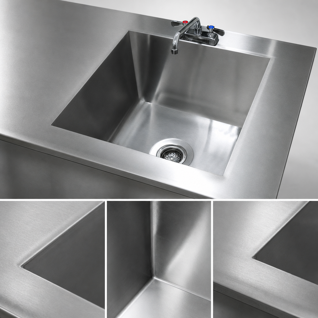 Welded Sink Into Table Top