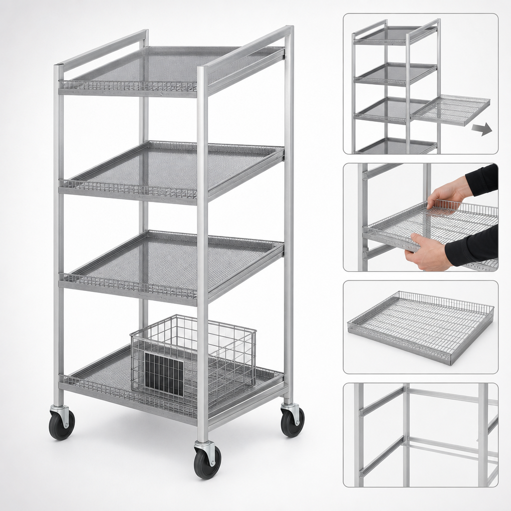 Four Removable Wire Shelves