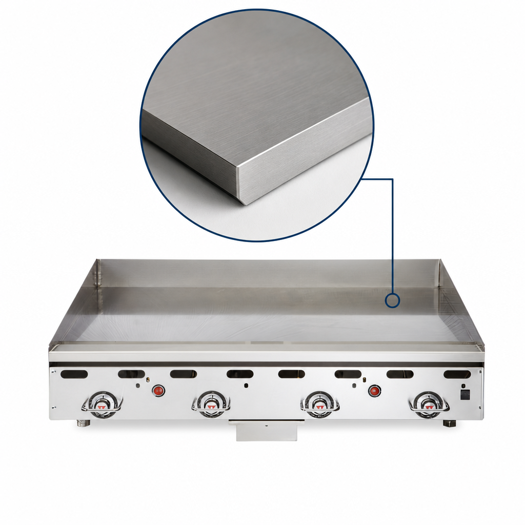 1-Inch Polished Steel Griddle Plate