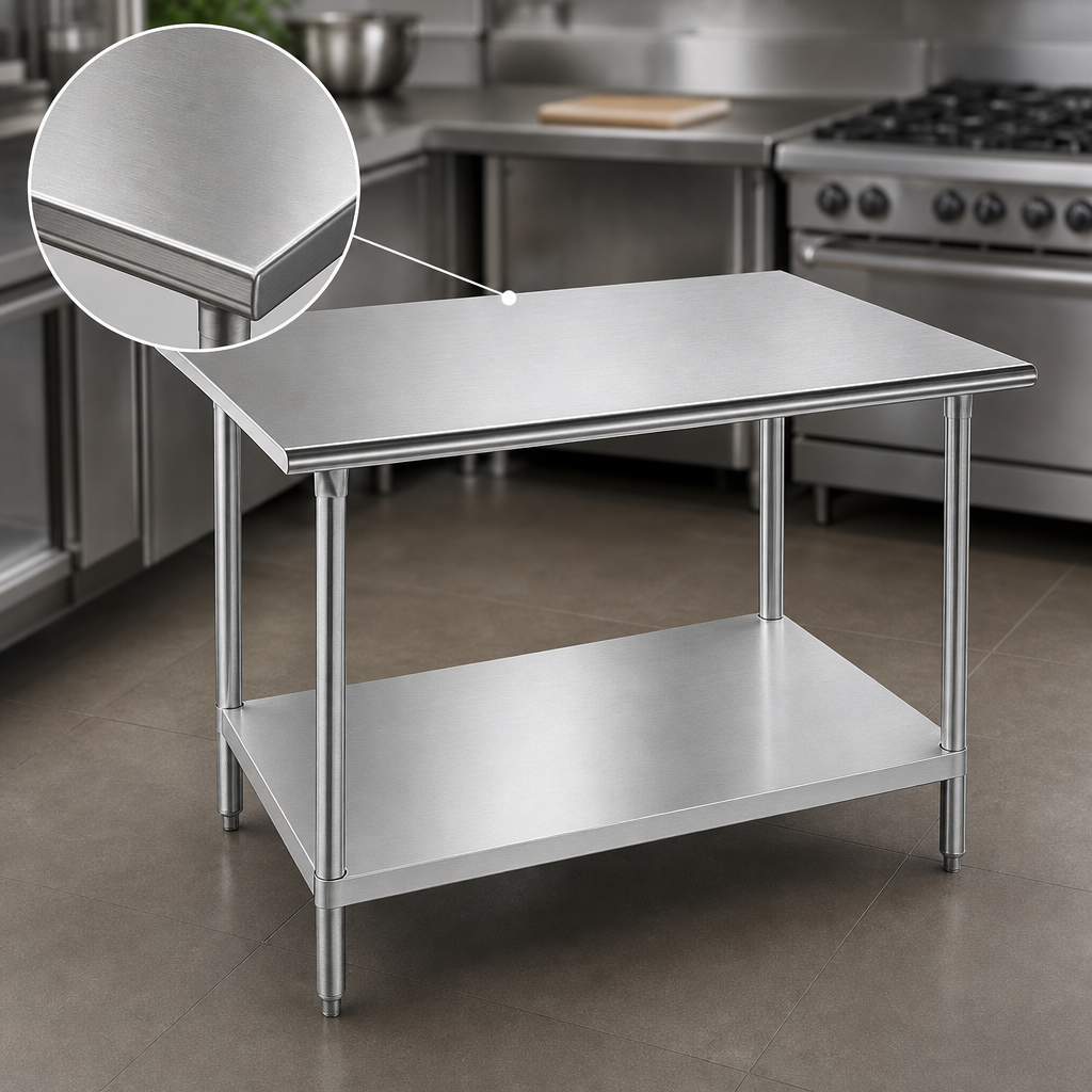 16-Gauge 304 Stainless Steel Top