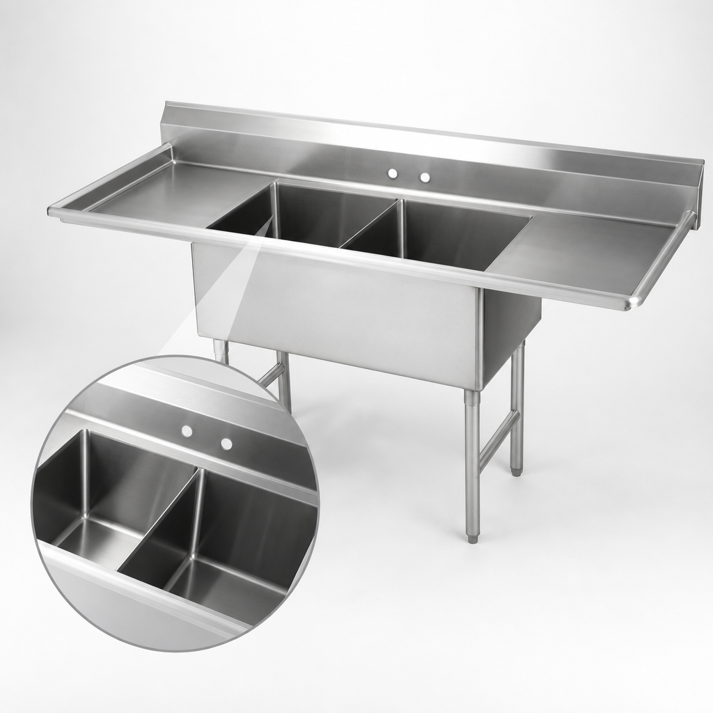 Dual Deep Sink Bowls