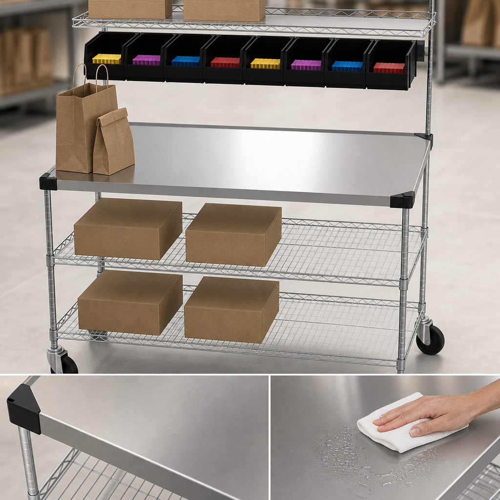 Solid Stainless-Steel Work Top