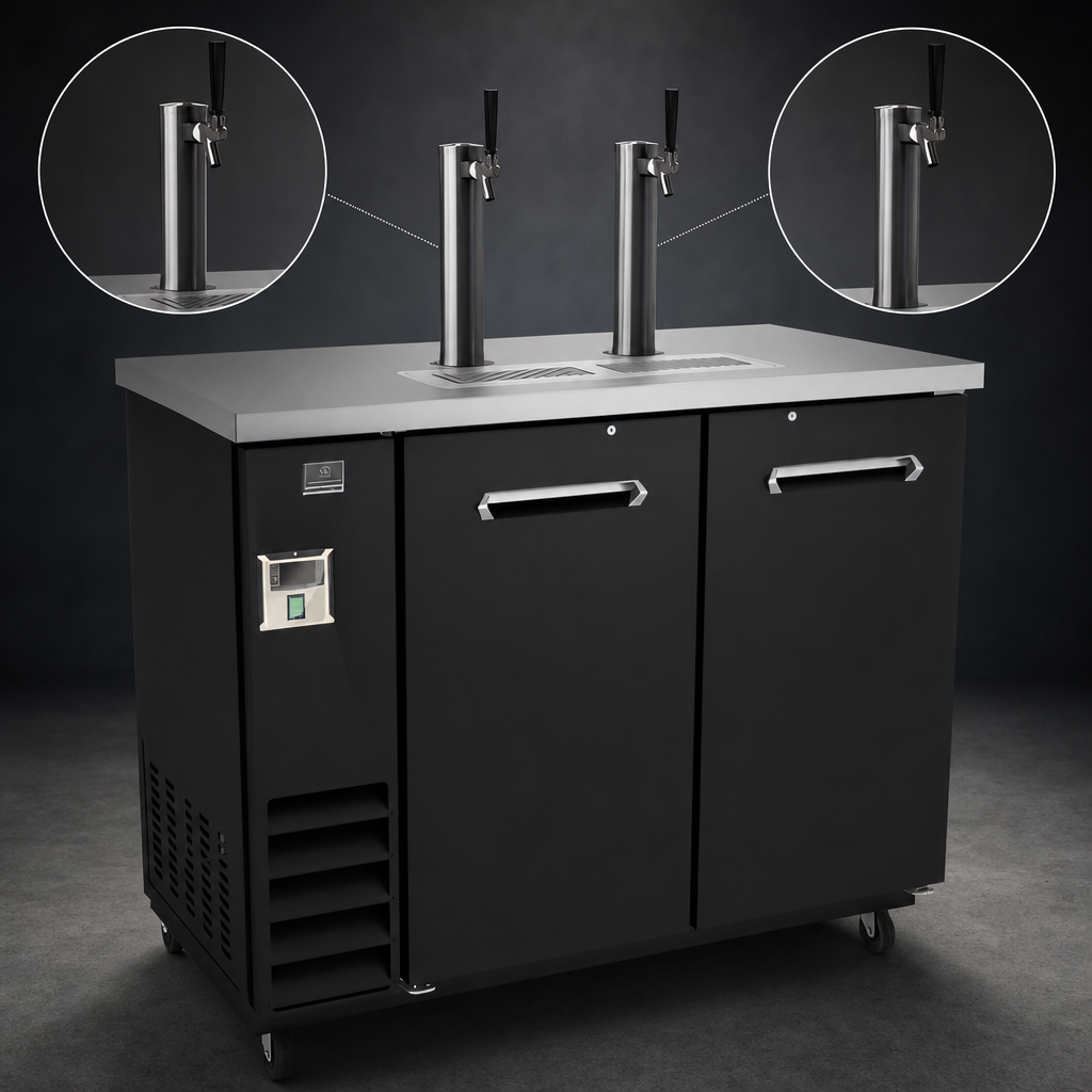 Two Refrigerated Faucet Columns