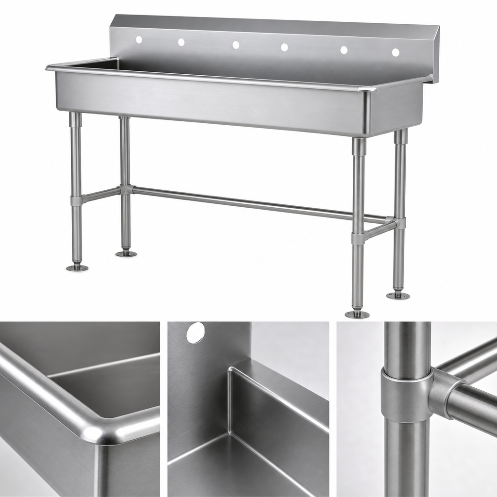 16-Gauge 304 Stainless Steel Construction