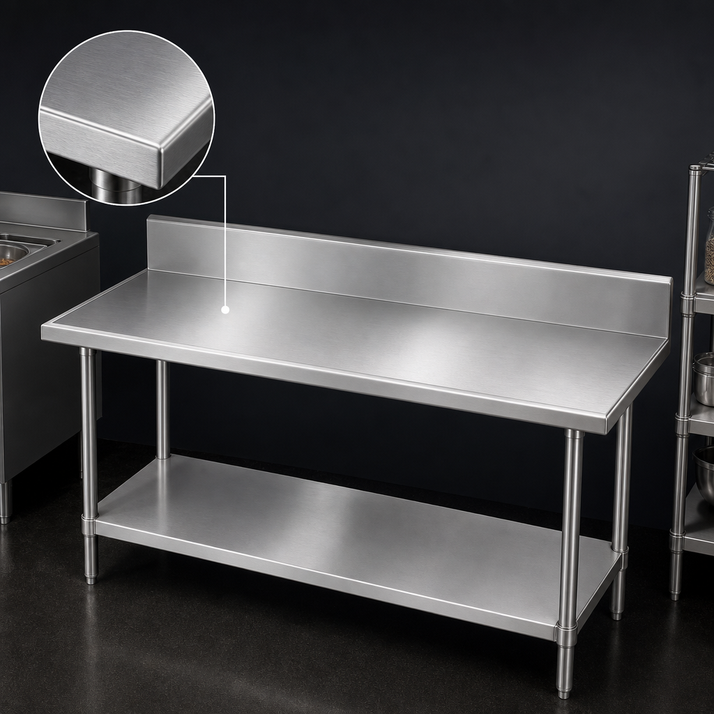 14-Gauge 304 Stainless Steel Top