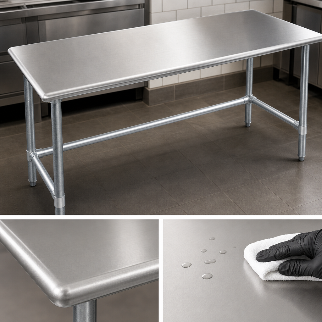 14-Gauge 304 Stainless Steel Top