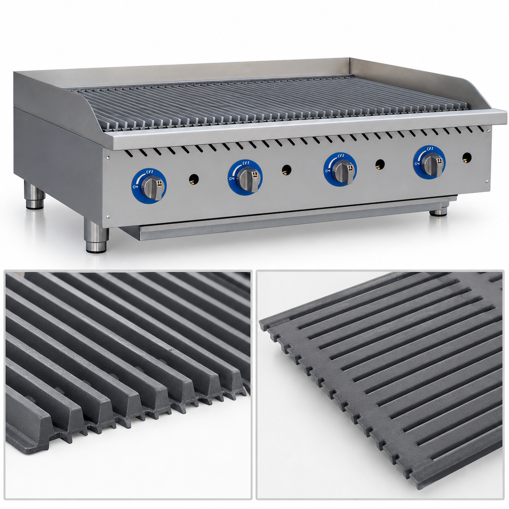 Heavy-Duty Reversible Cast-Iron Grates