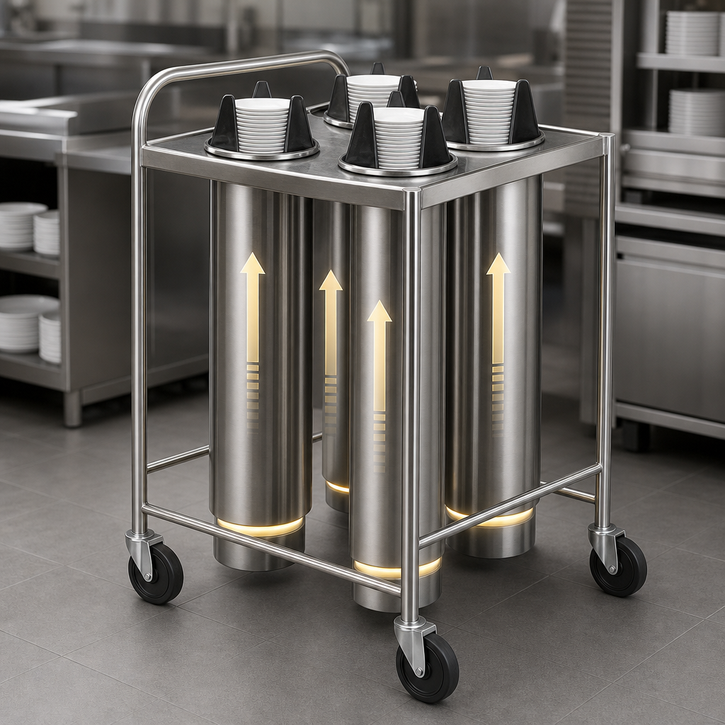 Self-Elevating Dish Tubes
