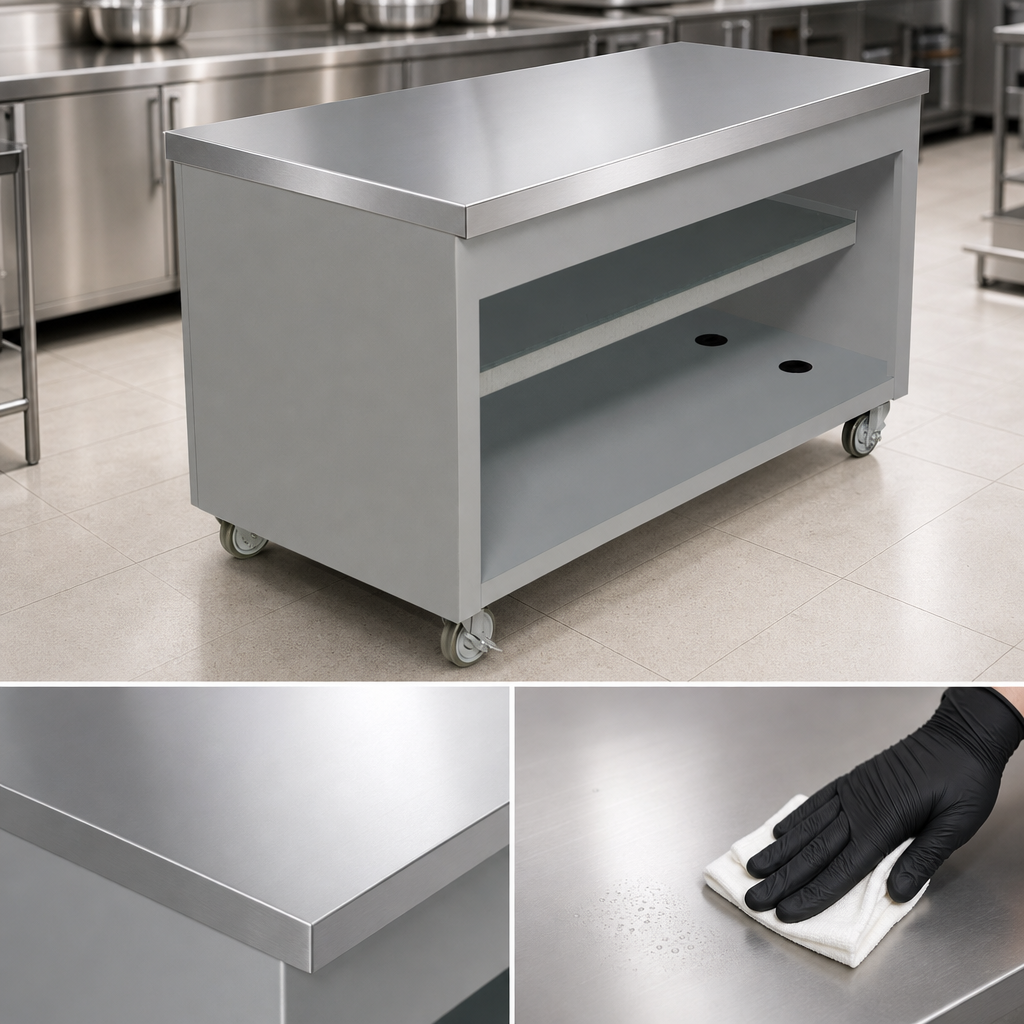 16-Gauge Stainless Steel Top