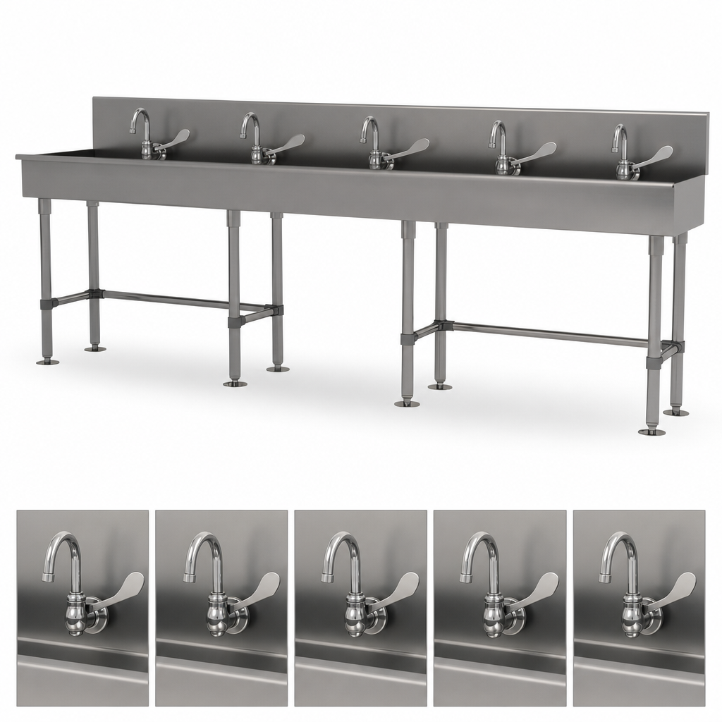 Five Faucet Stations