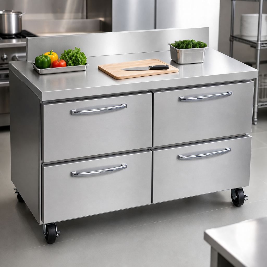 Stainless Steel Worktop with Backsplash