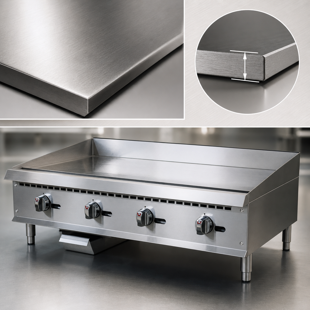 3/4-Inch Polished Steel Griddle Plate