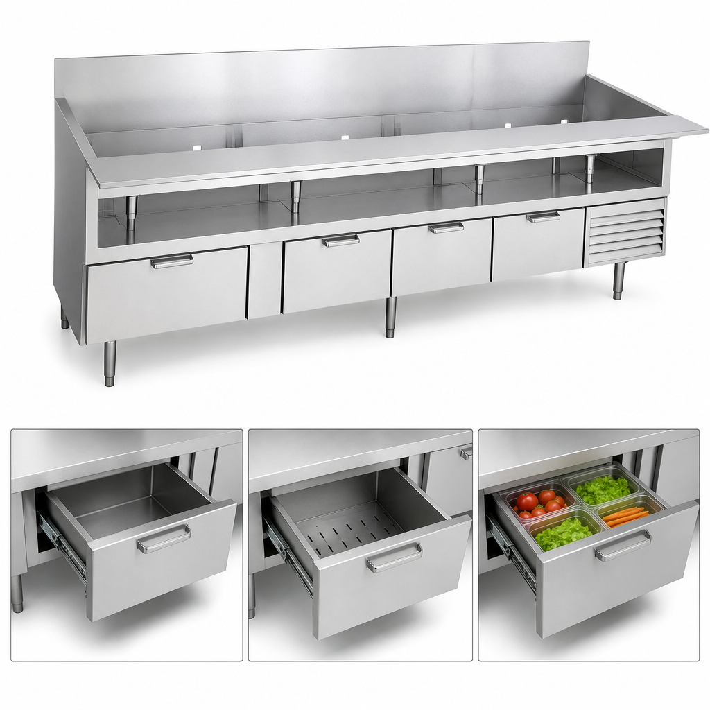 Four-Drawer Refrigerated Base