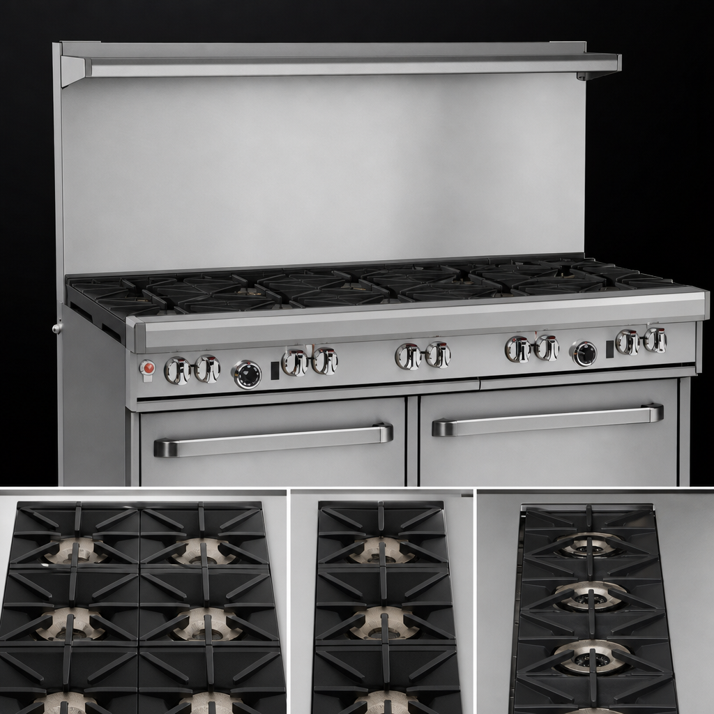 Nine Open Burners