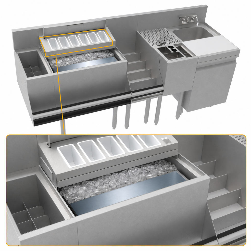 24-Inch Ice Bin with Cold Plate