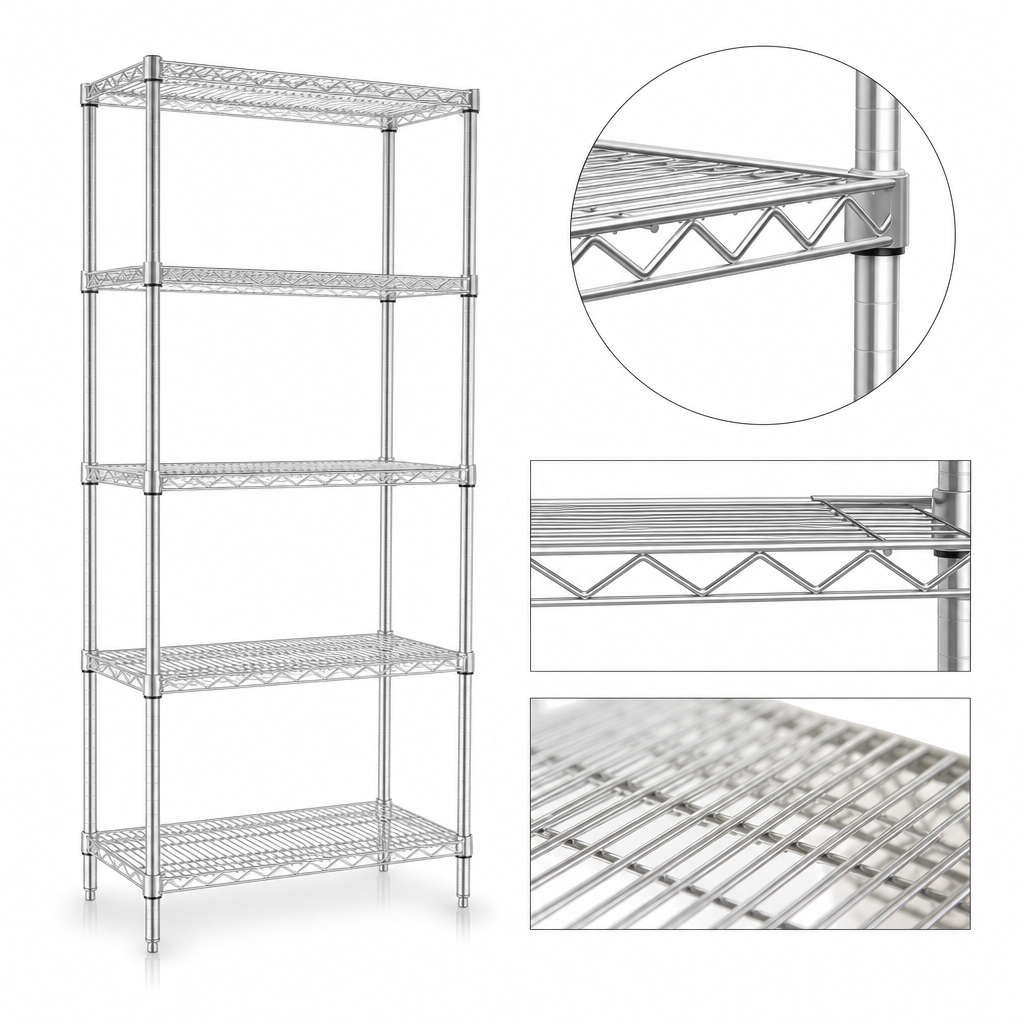 Patented QuadTruss® Wire Shelves