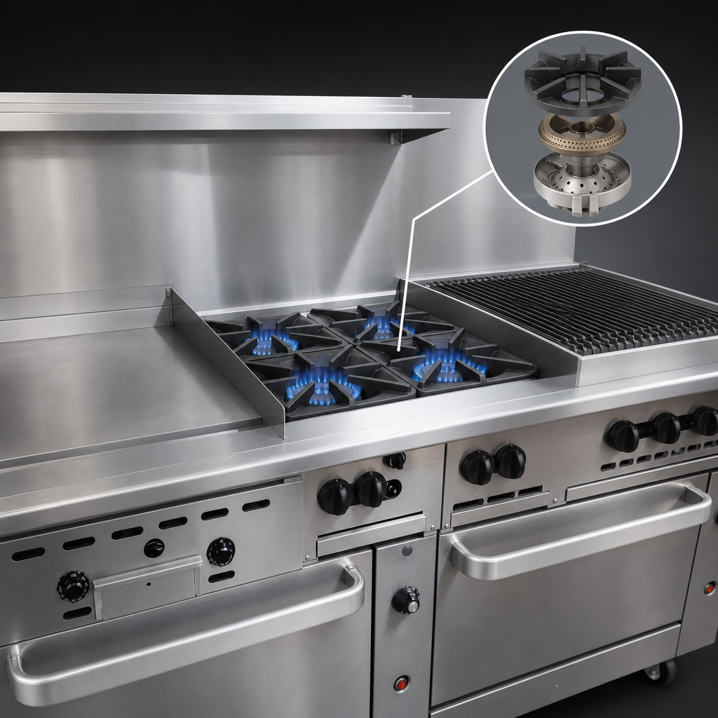 Four Open Burners