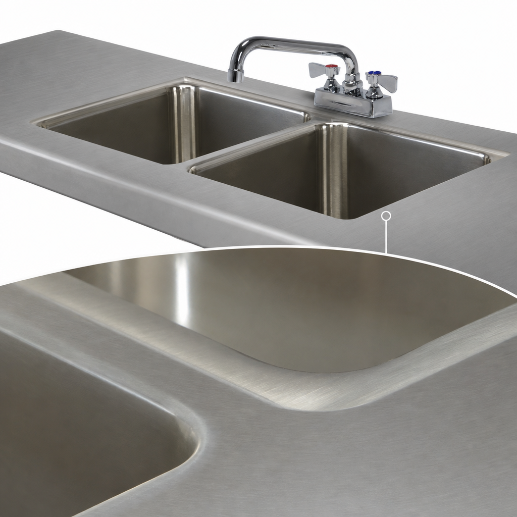 Welded Sink Into Table Top