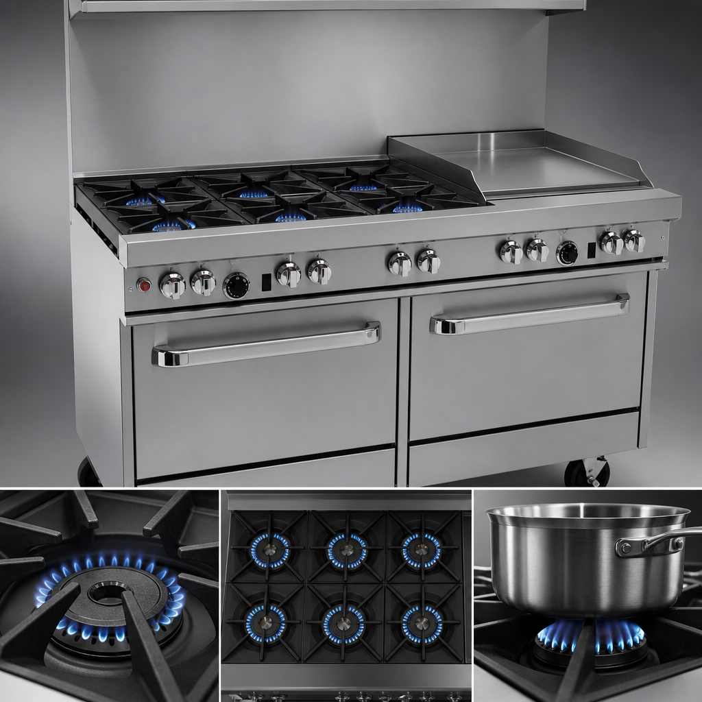 Six Non-Clog Burners