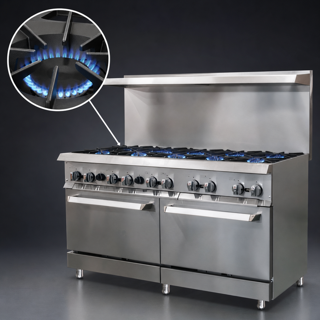 Six High-Output Burners