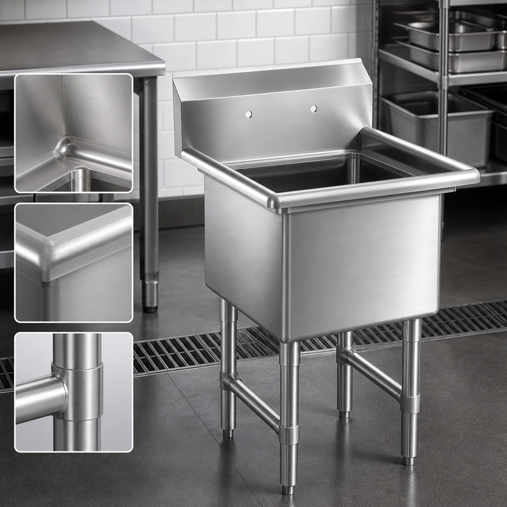 18-Gauge 304 Stainless Steel Construction