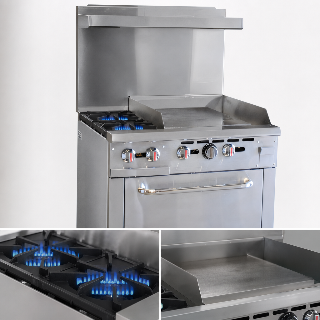Two Open Burners And 24-Inch Griddle