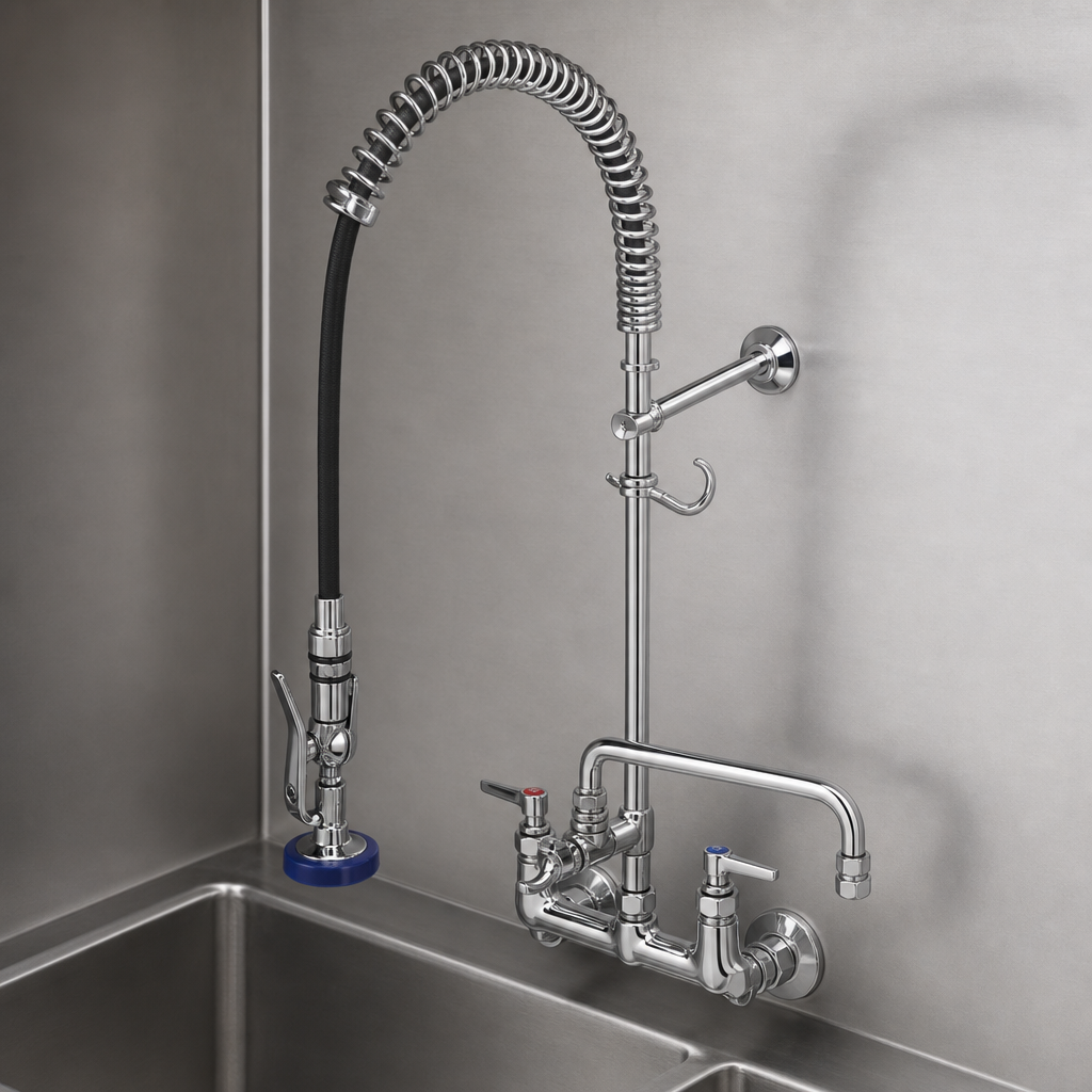 8-Inch Wall-Mount Mixing Faucet