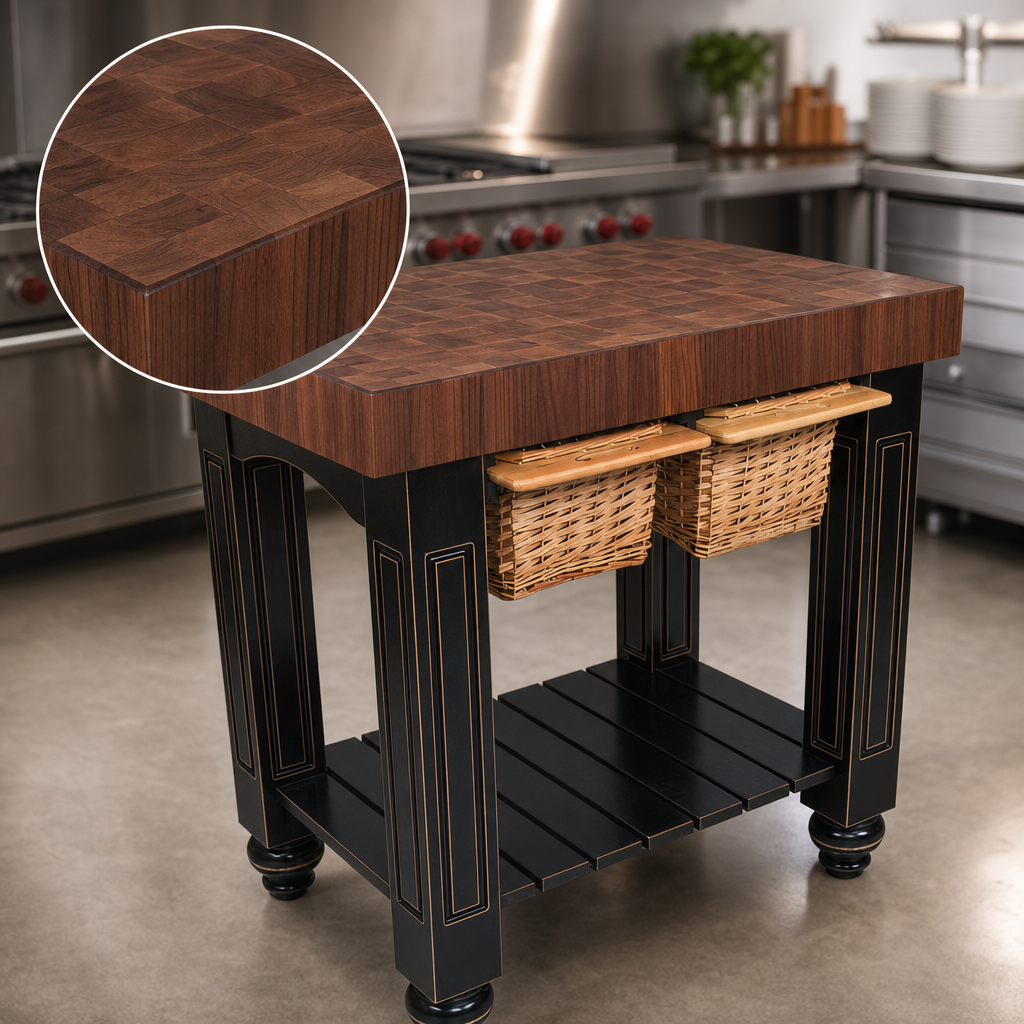 End-Grain Walnut Top