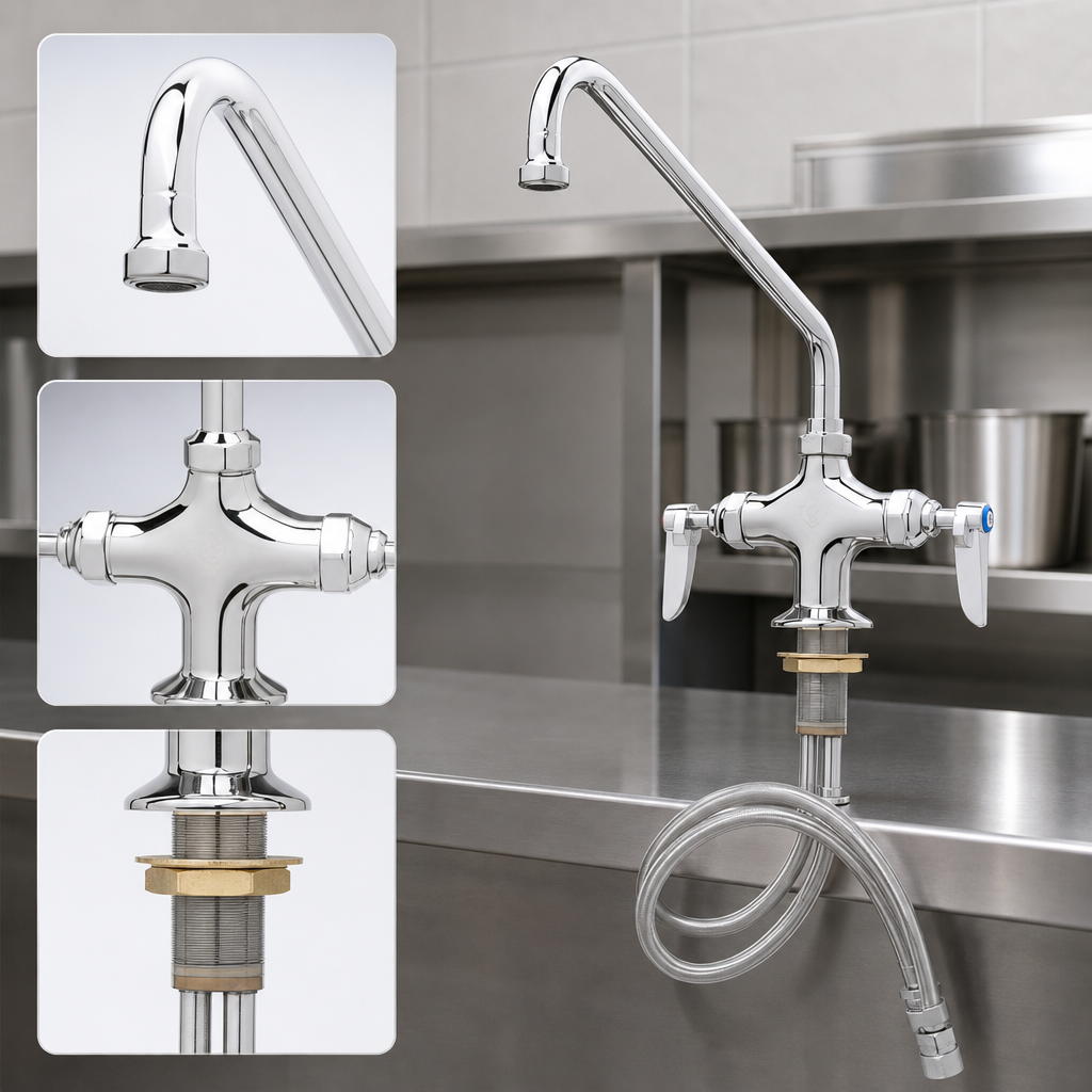 Polished Chrome-Plated Brass Construction