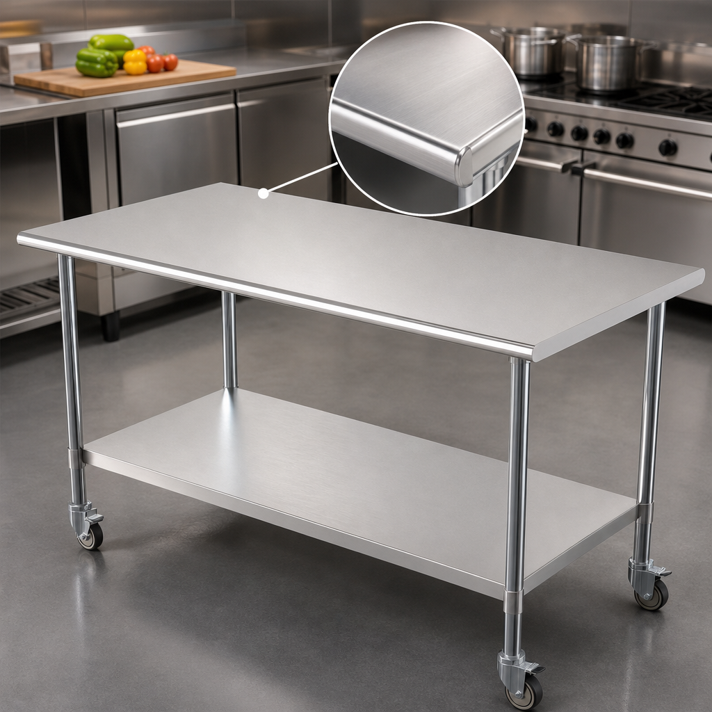 18-Gauge 304 Stainless Steel Top