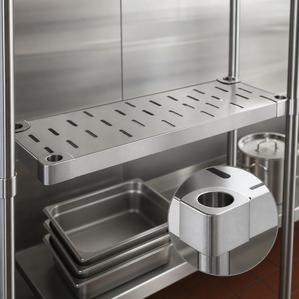 14-Gauge 304 Stainless Steel Construction
