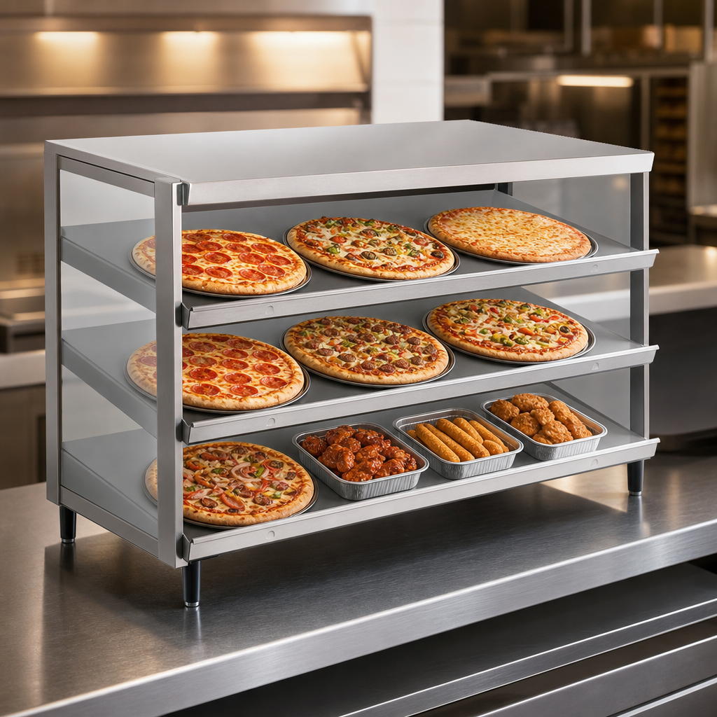 Triple Slant Shelf Display