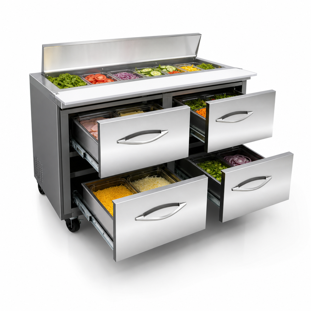Four Refrigerated Drawers